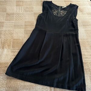 Silence + Noise Black Sleeveless and Lace Dress